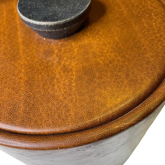 Vinyl Ice Bucket MCM Barware Mid Century Modern Vintage 70s 60s Retro With Lid u - Picture 4 of 9